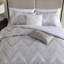 Tahari Home Lilliana 5-Piece Light Grey Zigzag Jacquard Comforter Set-102719965