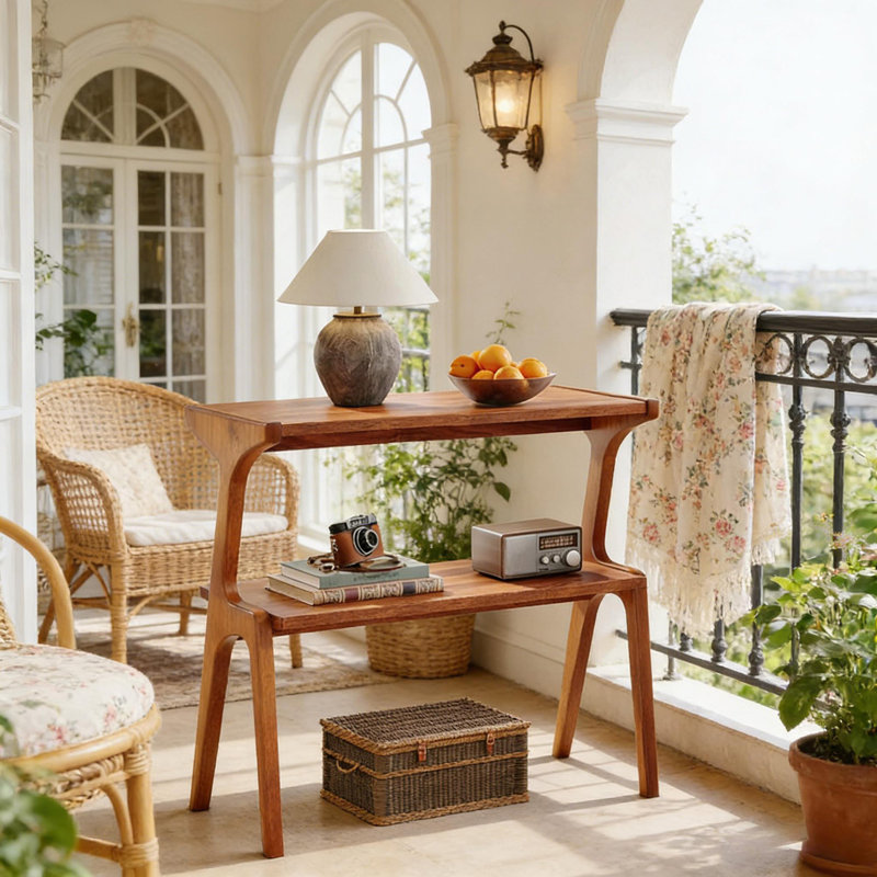 Table d'appoint de style contemporain, table de bout à 2 niveaux, table de bout Farmhouse, table de chevet élégante