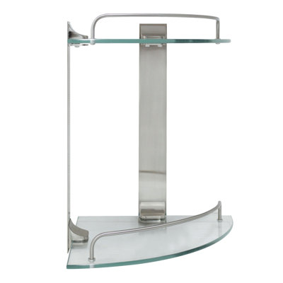 Lolley 2 Piece Corner Glass Corner Shelf