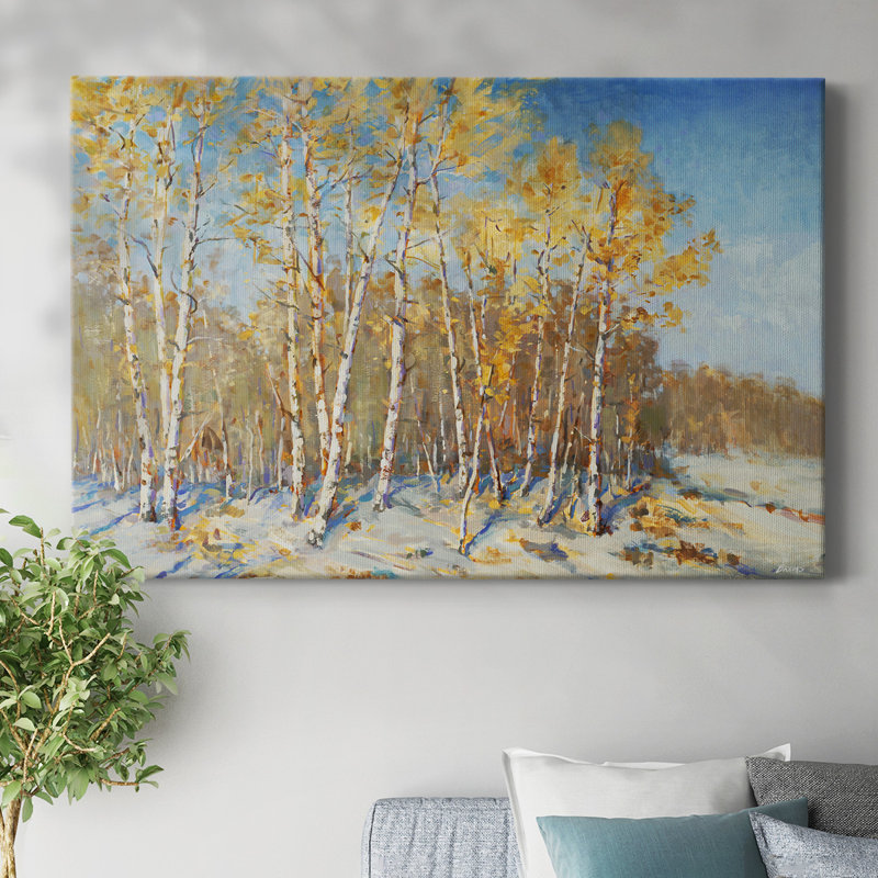 Arbres d'automne - Toile tendue avec châssis, H 18 po x l 27 po