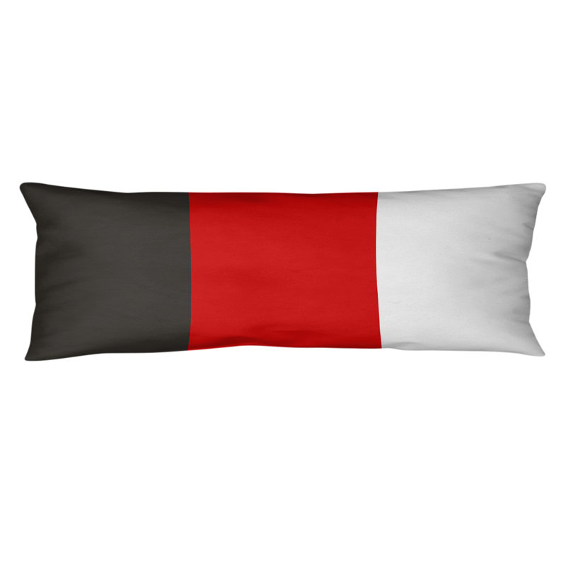 Polyester Medium Pillow, Black/Red/Silver, Tampa Bay Football 