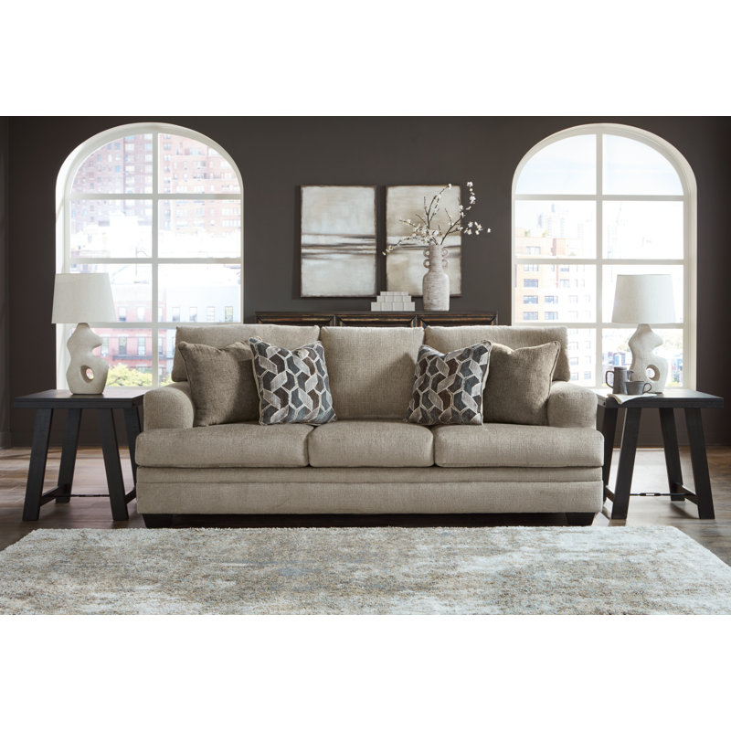 Gwendolynne 92'' Upholstered Sleeper Sofa, Beige 100% Polyester