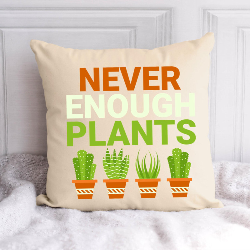 Citation amusante «Garden Lover» 897 - Coussin décoratif inclus, H 20 po x l 20 po