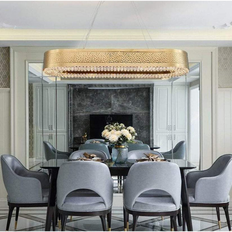 Osborne 15 - Light Square/Rectangle Chandelier, 13cm H x 35cm W x 105cm D