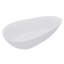 Baignoire autoportante de 59 po à surface solide, baignoire autoportante en résine de pierre de luxe fabriquée à la main avec trop-plein et bonde escamotable, blanc brillant GF-24S02-59GW