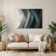Gradient Abstract 99, art mural en métal bleu-1271604850