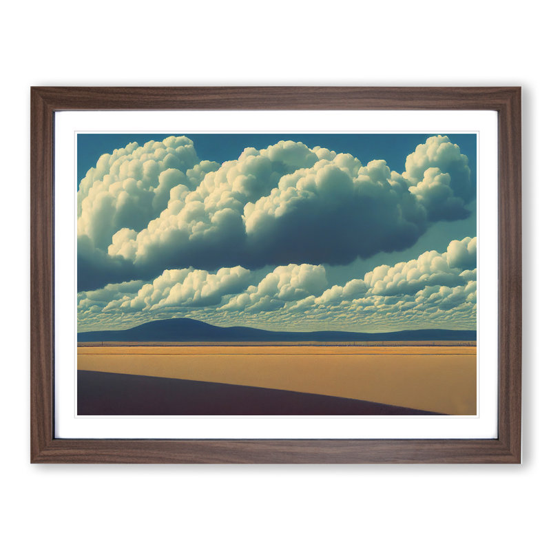 Charismatic Clouds - Framed Print, 46cm H x 64cm W x 2cm D, Walnut