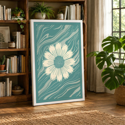 Daisy in Motion Botanical 1 Piece Wrapped Canvas Wall Art