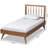 Driffield Slat, Angled legs, Twin Bed, Ash Walnut 40.55'' W X 78.30'' L X 58.10'' H-1625825769