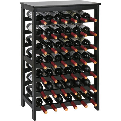 42-Bottle 7-Tier Bamboo Wine Rack – Freestanding Floor Wine Storage Stand for Home Bar, Kitchen & Wine Cellar