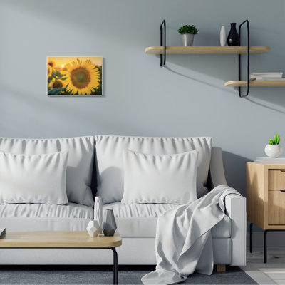 «Sunflower Field Sunrise Realistic Soft Edges» par Kim Allen - impression