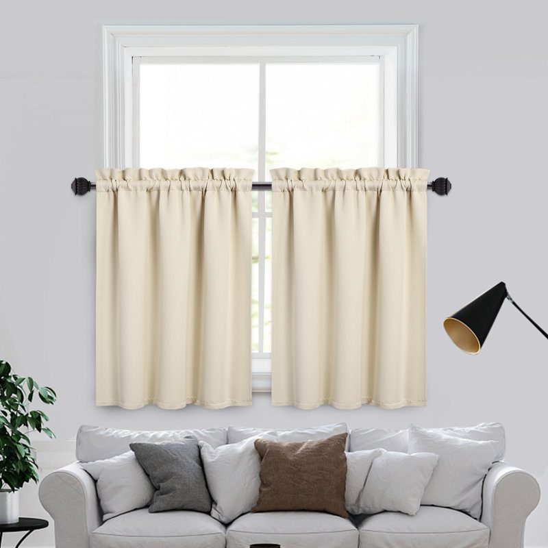 Kitchen Curtain, 66cm W x 61cm L, Beige