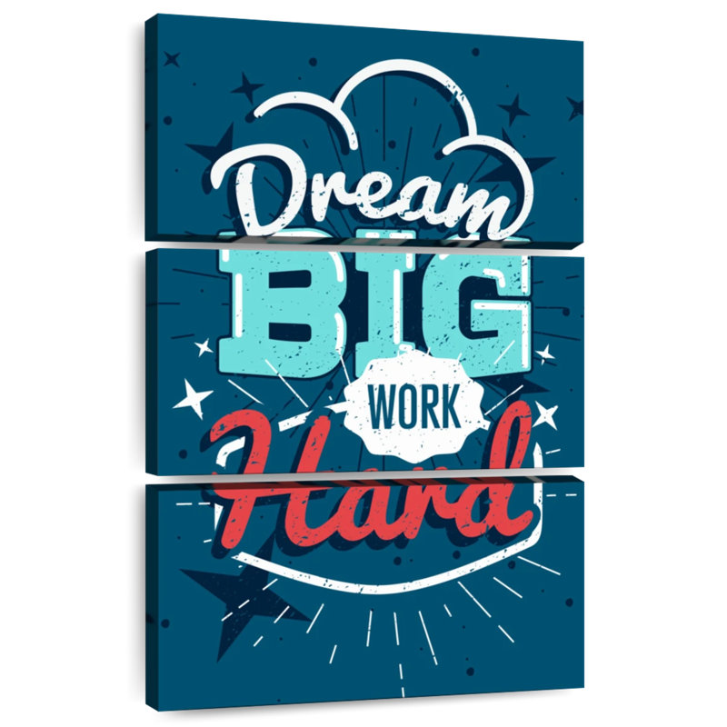 Tergel Dream Big Work Hard, H 38 po x l 24 po