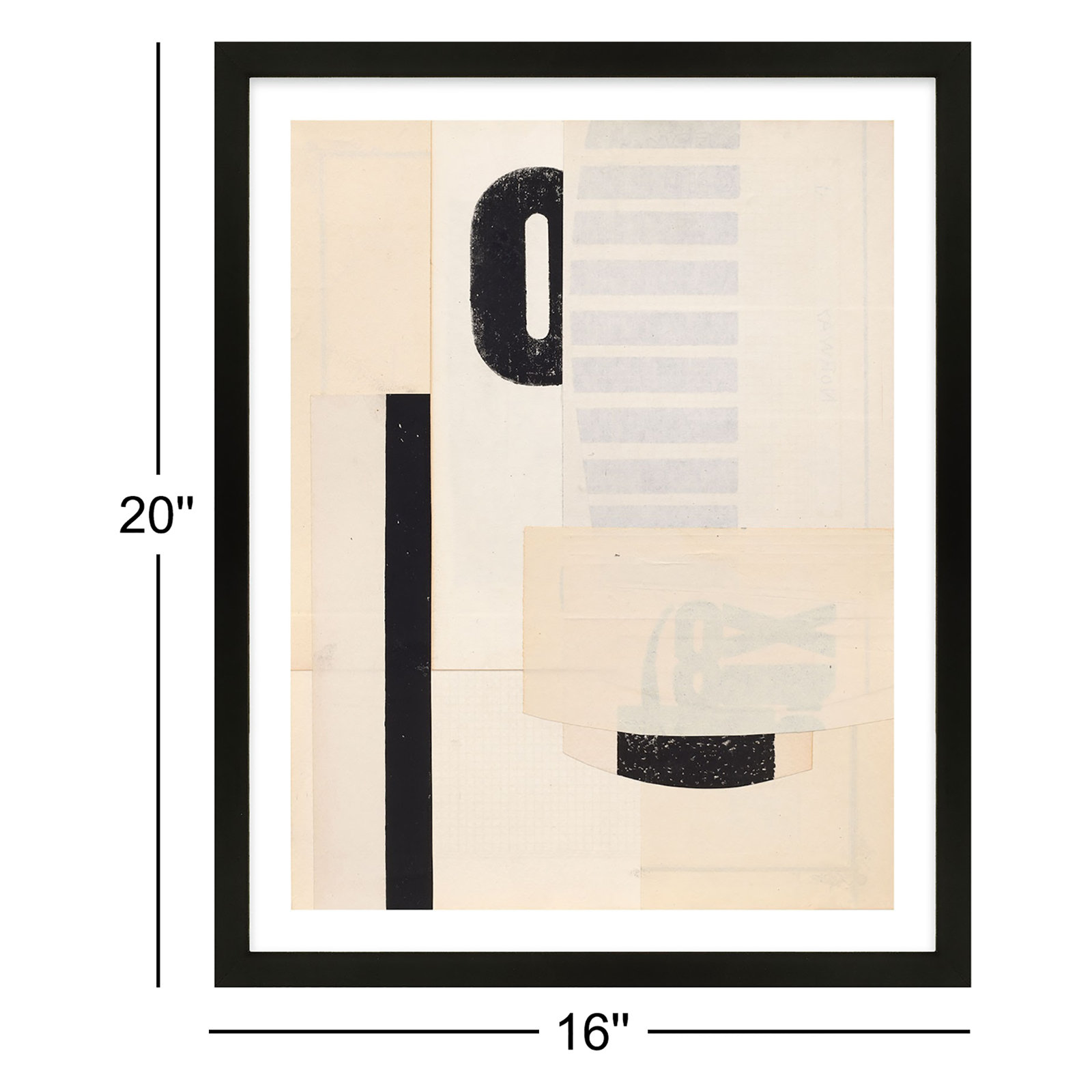 Hidden Keys by Sarah Short, Black, 20" H x 16" W x 1.25" D