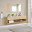 Redbridge 72'' Double Wall Mounted Bathroon Vanity with Quartz Top