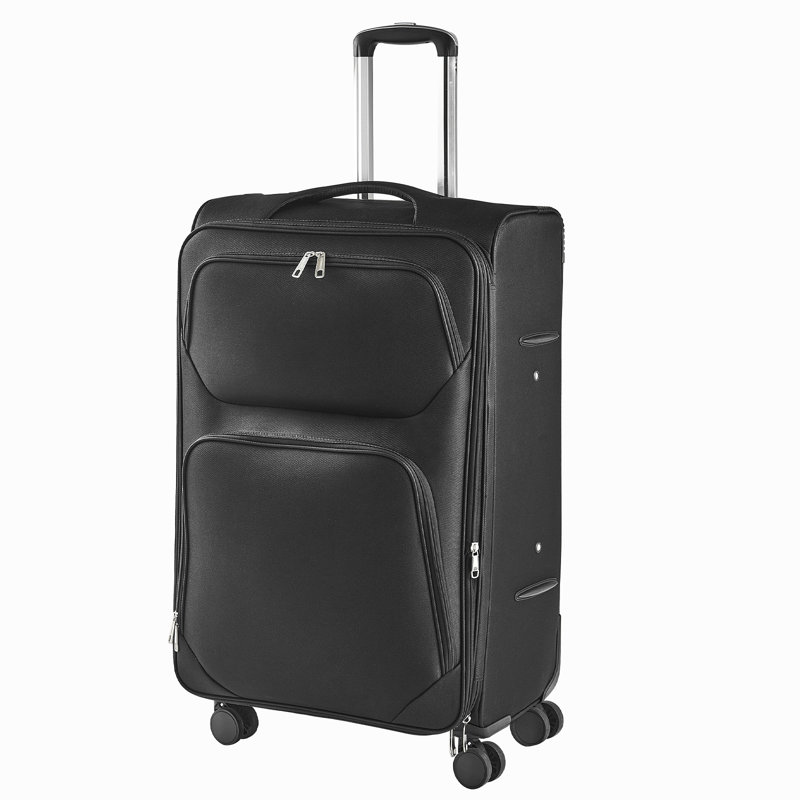 28-Inch Softside Expandable Luggage with Spinner Wheels Checked Suitcase
