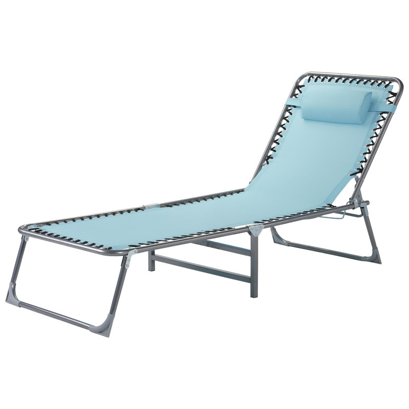 Harvel 194 cm Long Single Chaise with Cushions, Marine Blue