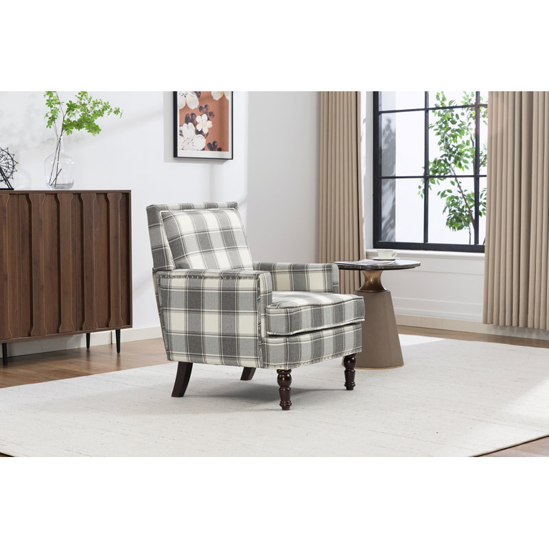 Chaise d'appoint rembourrée, Gris