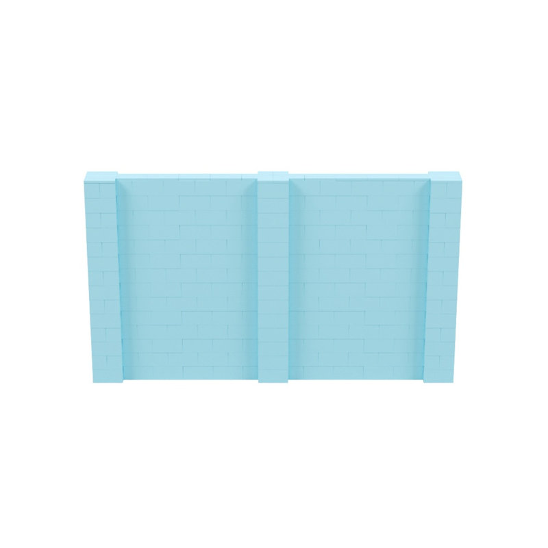 Ensemble mural de blocs géants 7 'T, H 84 po x l 144 po x P 12 po, Bleu clair