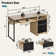 55'' Home Office Computer Desk with File and Storage Drawers,  Fluted Writing Desk with Keyboard Tray&Practical Hook and Open Compartments