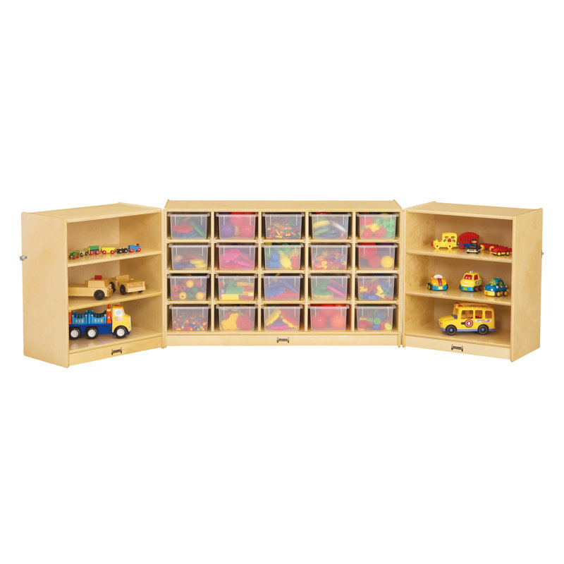 Triple casier pliant et verrouillable Jonti-Craft, Transparent, Standard