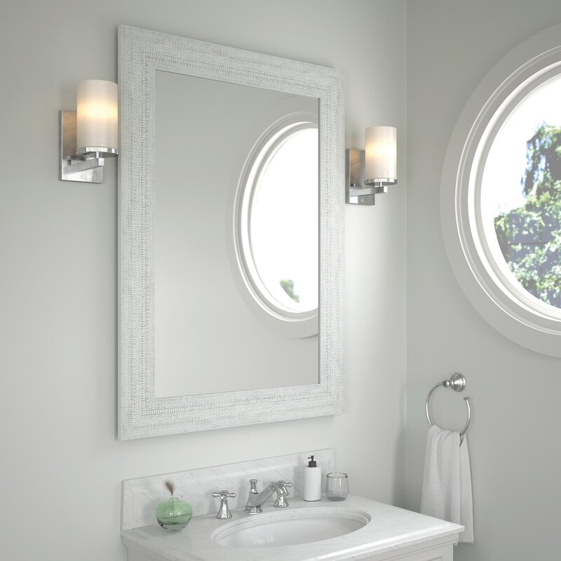 Delta 24 In W. X 36 In H. Framed Rectangular Bathroom Vanity Mirror In ...