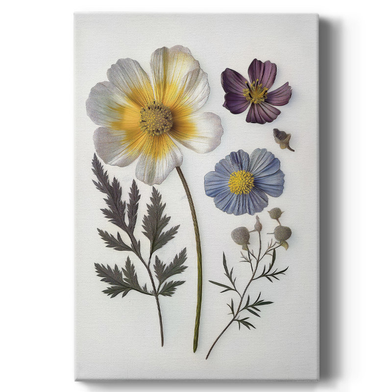 Floral avec toile tendue tendue CCxxxii, H 36 po x l 24 po