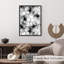 Impression florale noire et blanche