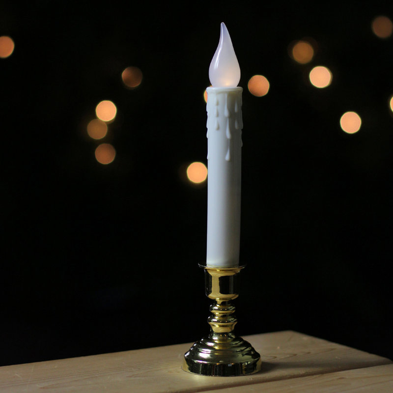 LED Christmas Candle Lamp With Automatic Timer - 8.5" - Clear - Set Of 4