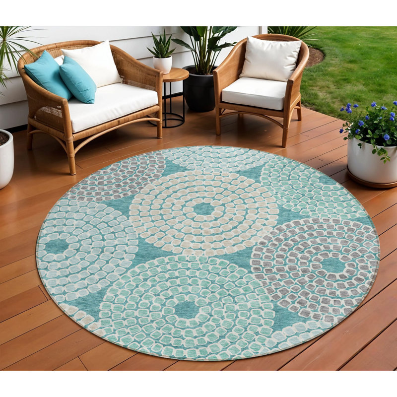 Tapis d'intérieur rond 8 pi