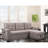 84" Gray With Reversible Chaise, & Pull-Out Sleeper Sectional Cushions, And Port