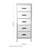 Keaton Mirrored 5 Drawer Chest of Drawers
