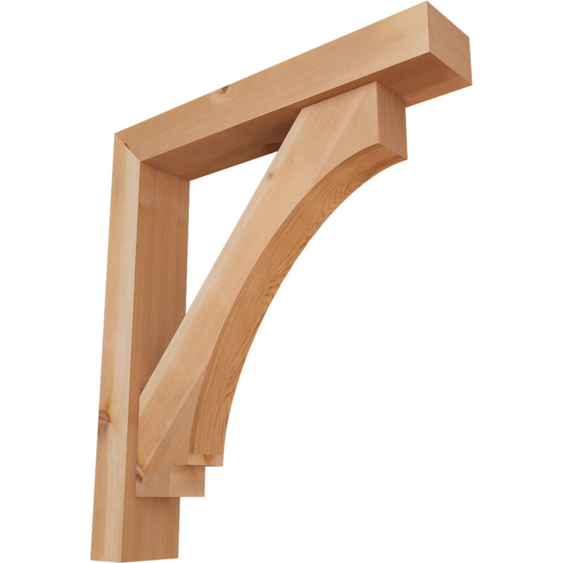 Support de bloc impérial avec entretoise décalée, 24 x 30, Cèdre rouge occidental de l 5 1/2 po (lisse)