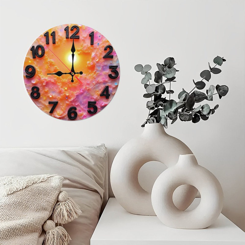 Horloge avec soleil et nuages