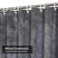 Rideau de douche noir foncé gris foncé avec 12 crochets-591741376