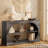 55" Farmhouse Console Table,3-Tier Large Capacity Long Entryway Table Sofa Table with Oval Hollowed Out-924722118