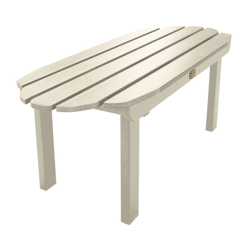 Table basse en plastique Kimber, Blanc délavé