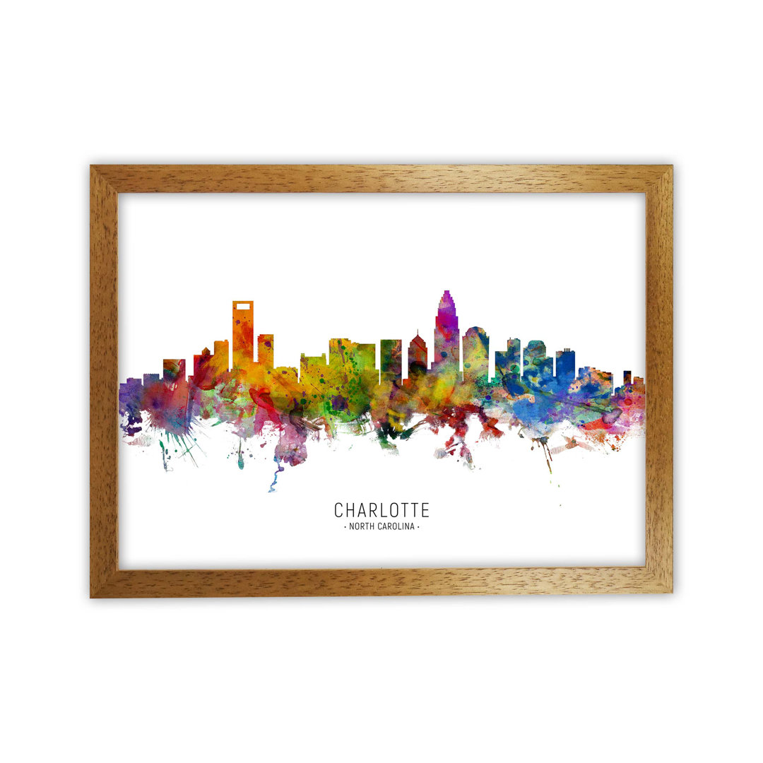 Charlotte North Carolina Skyline by Michael Tompsett - Print