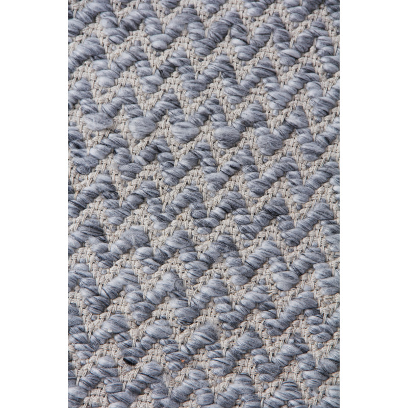 Rialto Chevron Area Rug in Dark Gray, Rectangle 12' x 15'