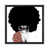 Toile avec cadre noir patiné