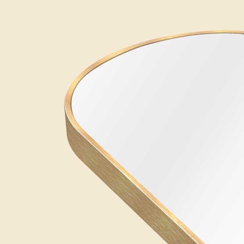 Grand miroir pleine grandeur avec 3 modes de fixation, Doré, 71 po x 24 po