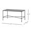 Table basse de patio en fer noir brossé argenté, P 20,75 po x H 18 po l 35,66 po, ajoute du style à la table de configuration extérieure dans la conception, l 35,66 po P 20,75 po, augmente le niveau de confort