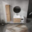 Meuble-lavabo mural avec lavabo et armoire latérale, 2 armoires combinées