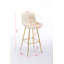 Ensemble de 2 tabourets de 30 pouces avec repose-pieds chromé en velours-2141696921