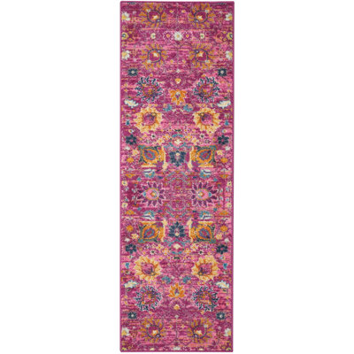 Tapis rose transitionnel Augusta
