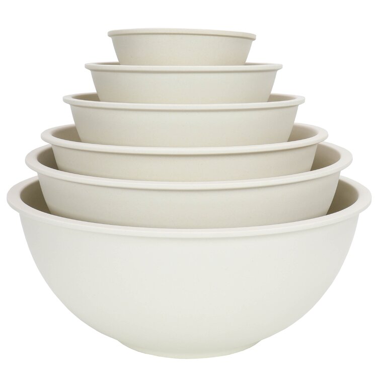 White Hobnail Mixing Bowls 4-Piece Nesting Set