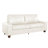 Gilmar 89" Upholstered Vegan Leather Sofa with Square Arms and Storage Pockets-51740215