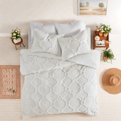Tufted Cotton Chenille Bedding Sets King Cal King, Shabby Chic Home