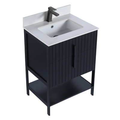  Serenity Modern Bathroom Vanity with White Stone Top