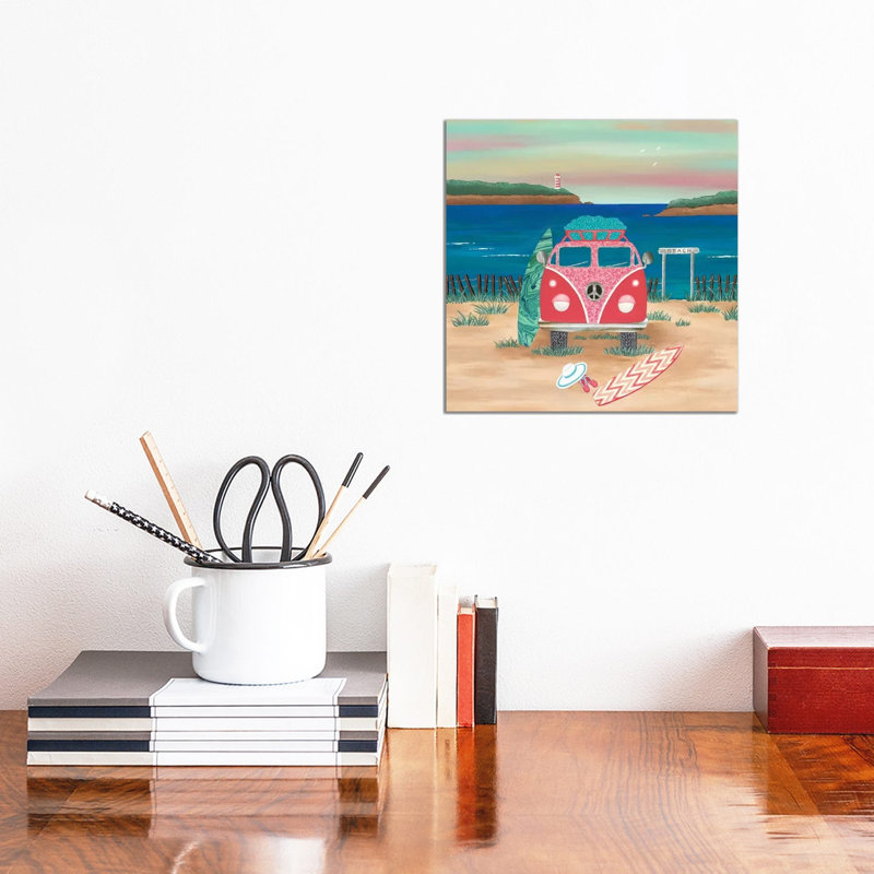 Hippy Van Road Trip by Lisa Frances Judd - Wrapped Canvas Print, 30.48 cm H x 30.48 cm W